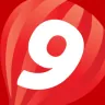 Plan 9 logo with a white number 9 on a red and orange circular mark